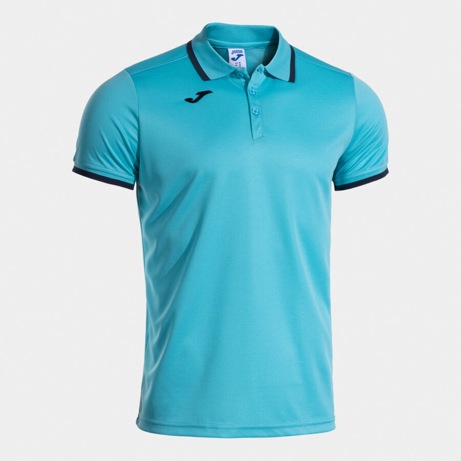 POLO MANGA CORTA COMBI PREMIUM TURQUESA FLÚOR DARK NAVY